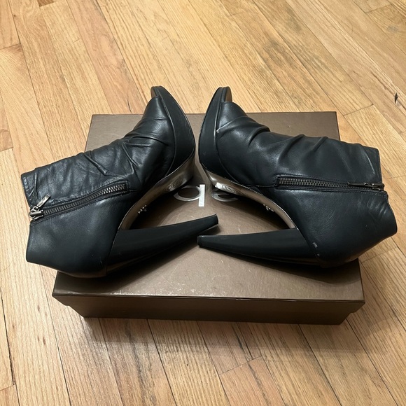 Bebe Retro Leather Ankle Boots - Picture 5 of 7